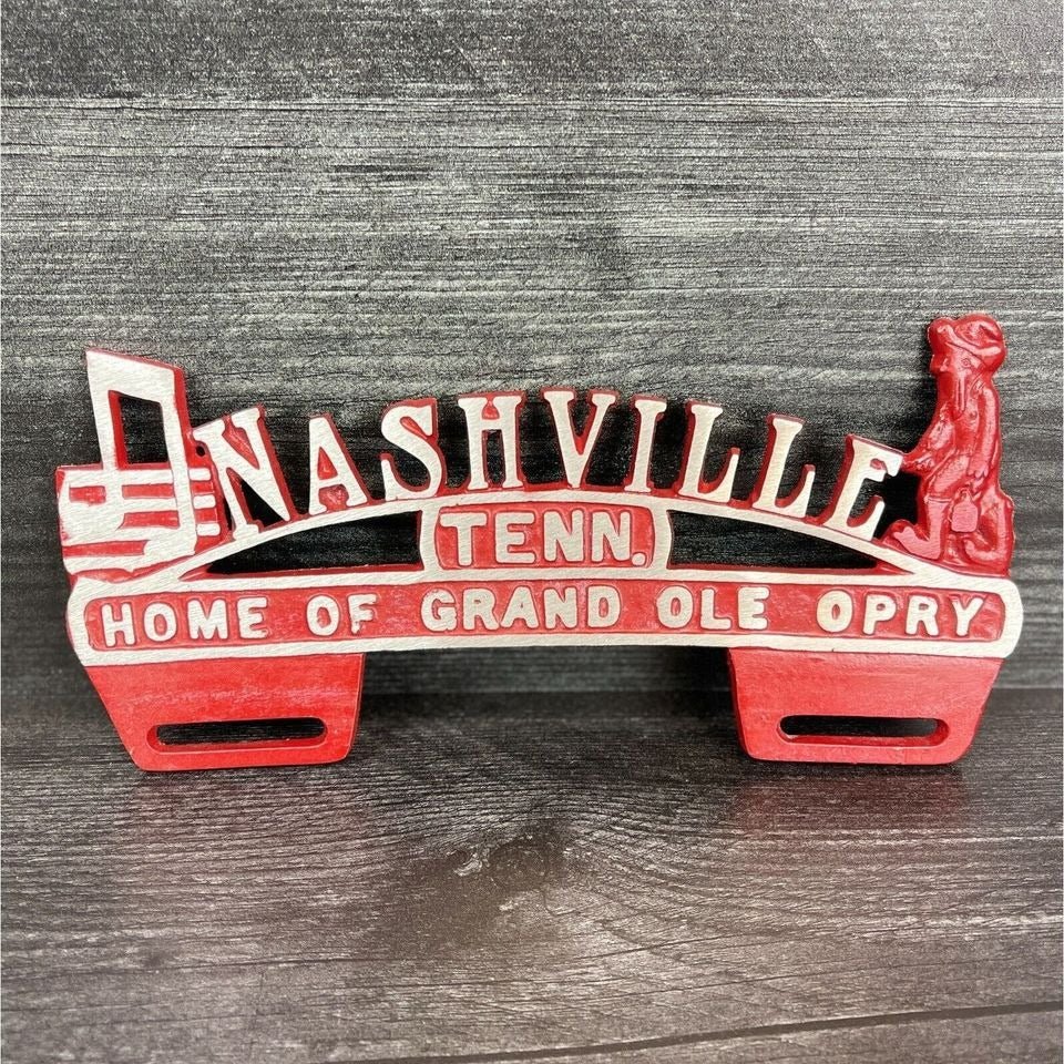 Nashville Grand Ole Opry License Plate FOB Topper With Antique Finish (9.75" x 4.5") - Jones Peak
