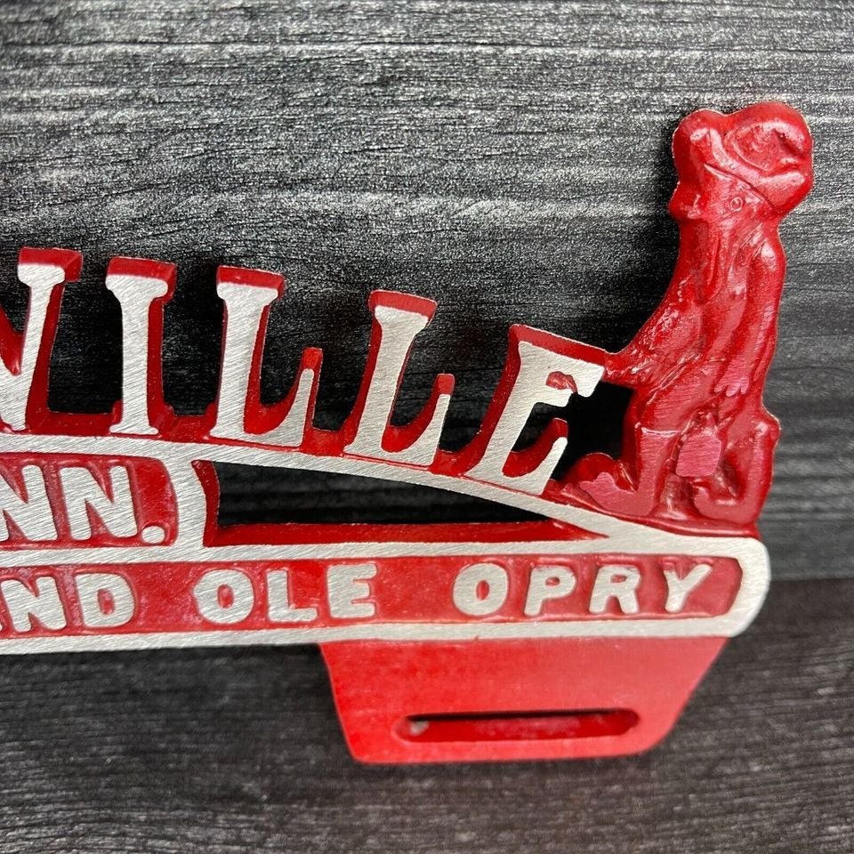 Nashville Grand Ole Opry License Plate FOB Topper With Antique Finish (9.75" x 4.5") - Jones Peak