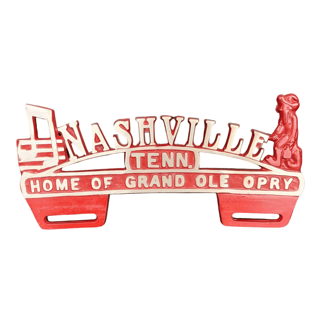 Nashville Grand Ole Opry License Plate FOB Topper With Antique Finish (9.75" x 4.5") - Jones Peak