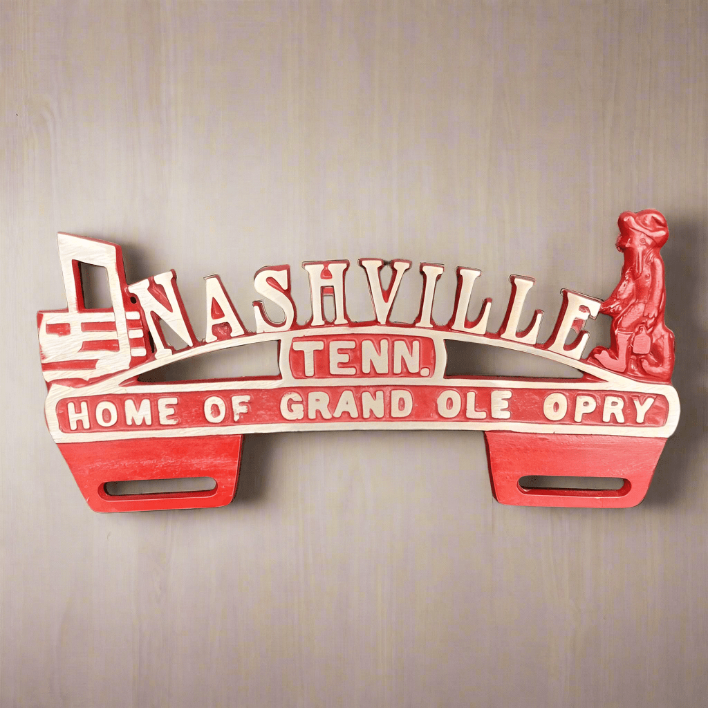 Nashville Grand Ole Opry License Plate FOB Topper With Antique Finish (9.75" x 4.5") - Jones Peak