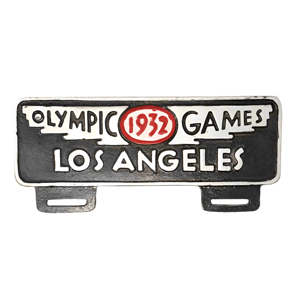 Olympic Games 1932 Los Angeles License Plate FOB Topper (11" x 9.75") - Jones Peak