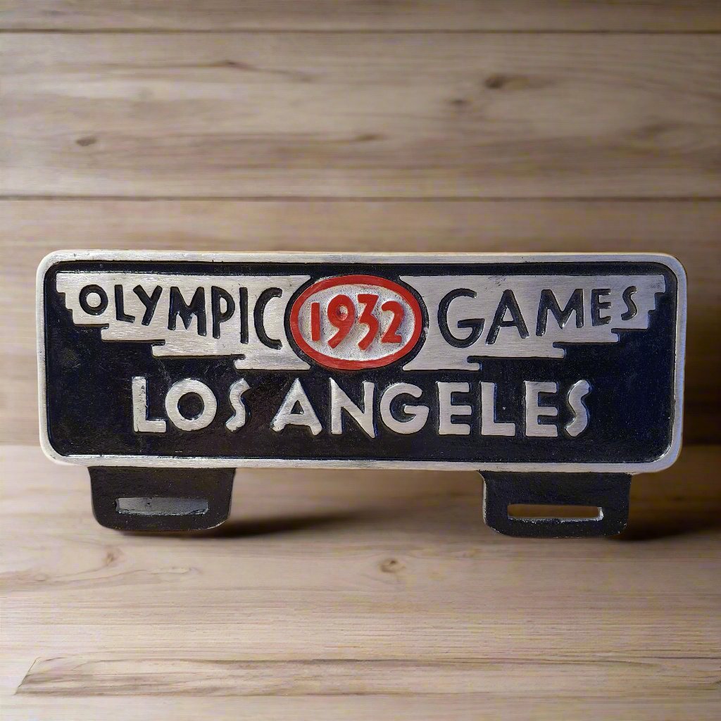 Olympic Games 1932 Los Angeles License Plate FOB Topper (11" x 9.75") - Jones Peak