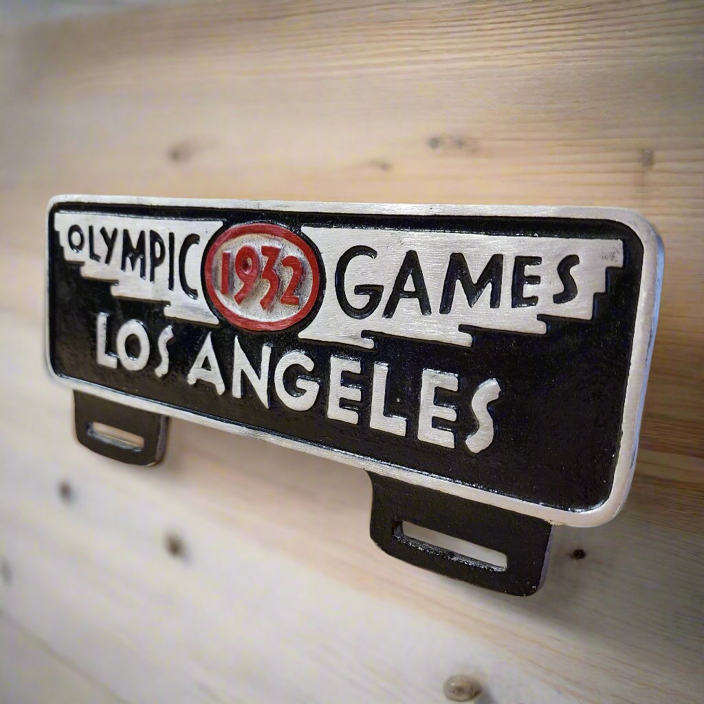 Olympic Games 1932 Los Angeles License Plate FOB Topper (11" x 9.75") - Jones Peak