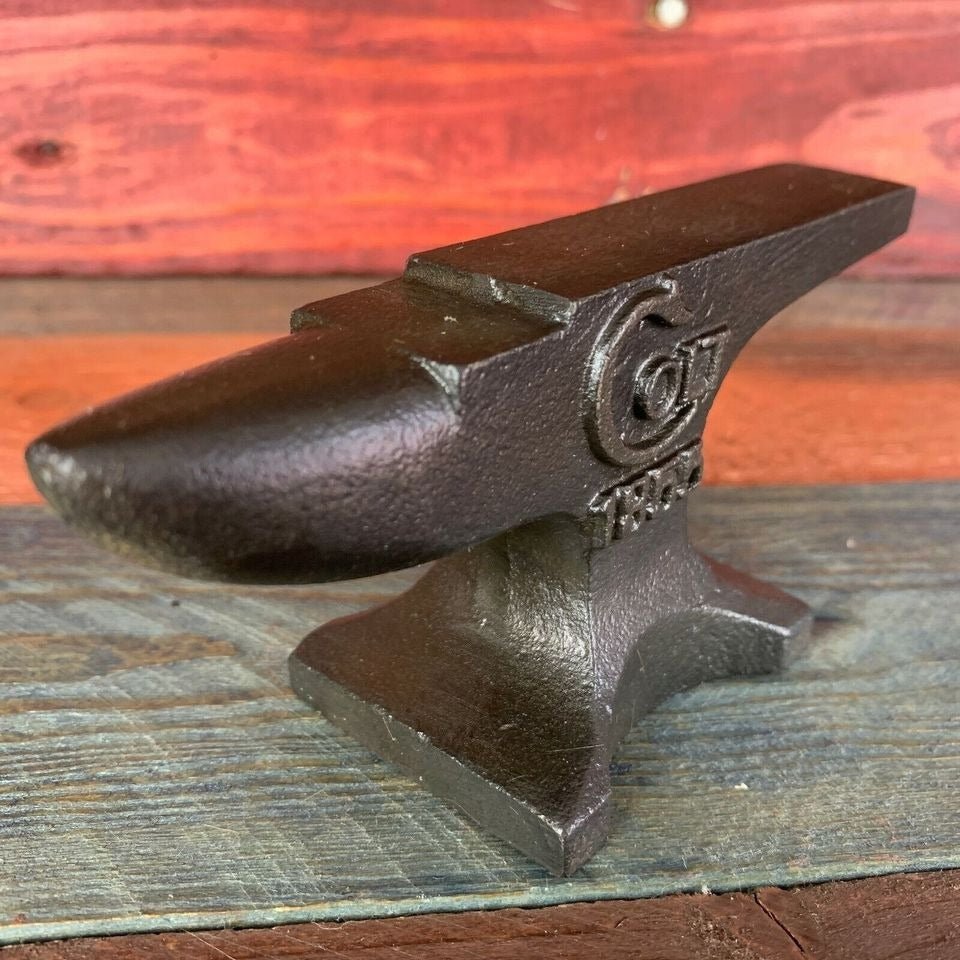 Colt 1855 Cast Iron Anvil Paperweight With Raised Letter & Antique Finish (5.75" x 2.5") - Jones Peak