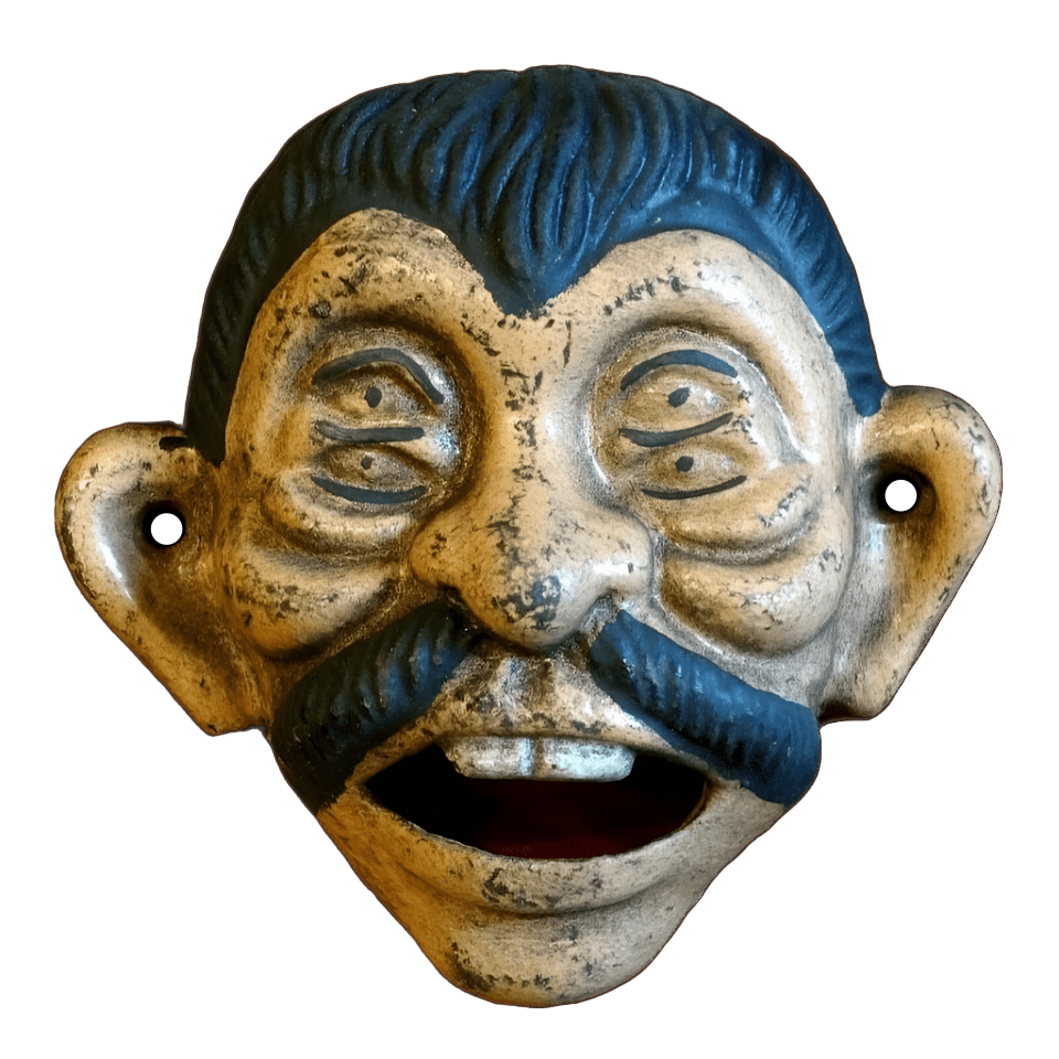 Pepe Four - Eyed Cast Iron Wall Mounted Bottle Opener (3.75" x 3.75") - Jones Peak