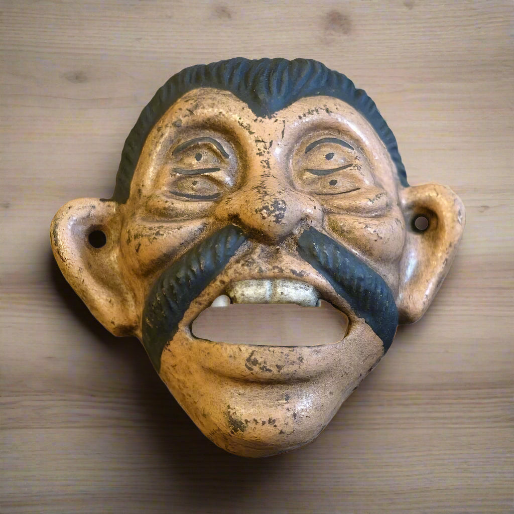 Pepe Four - Eyed Cast Iron Wall Mounted Bottle Opener (3.75" x 3.75") - Jones Peak