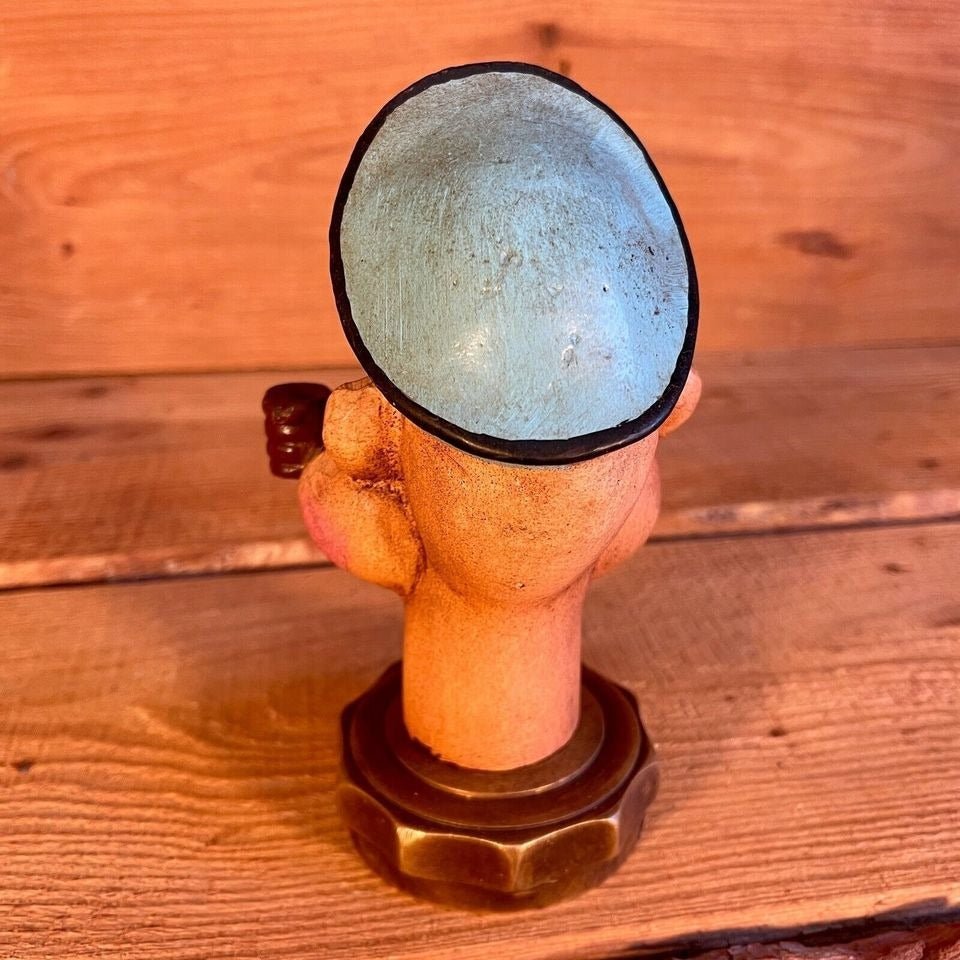 Popeye Sailor Man Cast Iron Radiator Cap With Painted Vintage Antiqued Finish (5.75" Tall) - Jones Peak