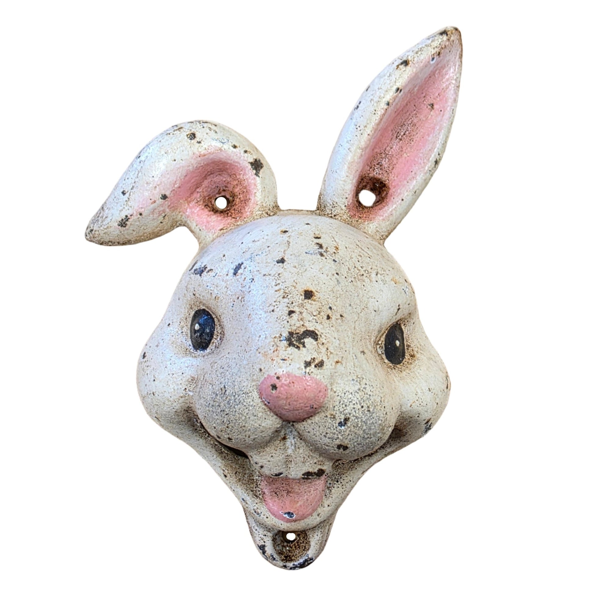 Rabbit Cast Iron Wall Mounted Bottle Opener With Painted Antique Finish (5.5" x 3") - Jones Peak