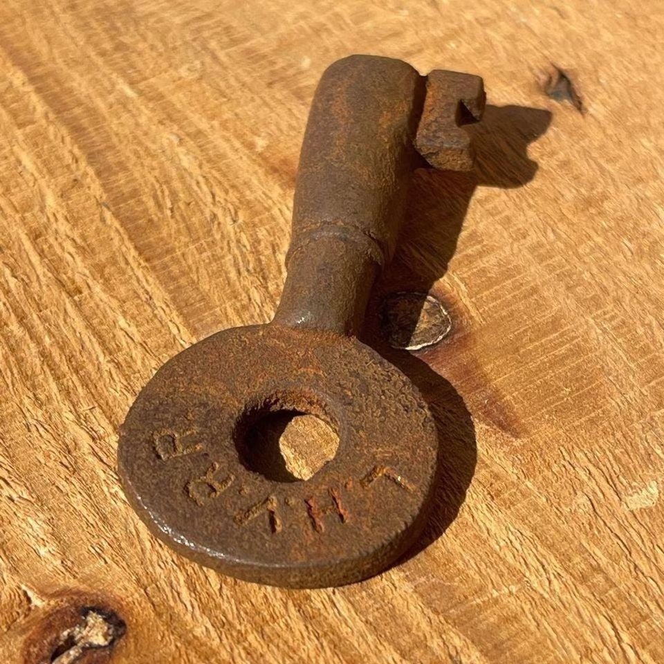 Railroad Keys Cast Iron Stamped With Train Initials (Set of 25) - Jones Peak