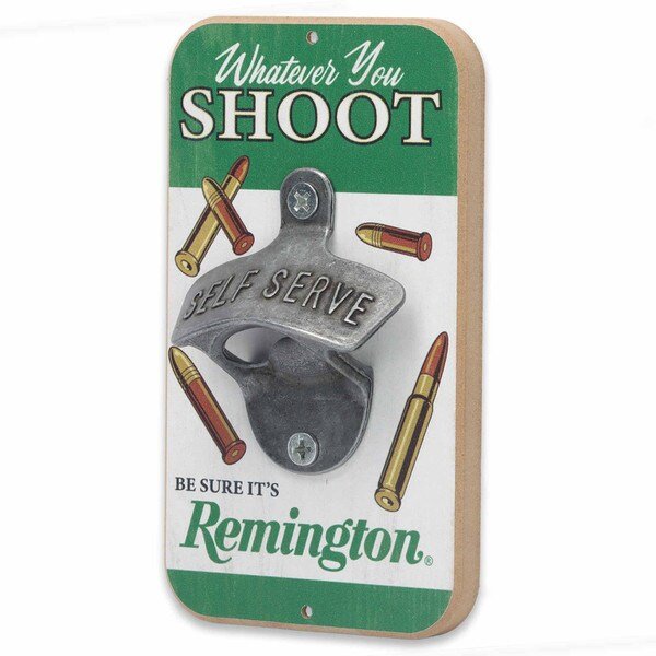 Remington Whatever You Shoot Wall Bottle Opener (3.5" x 6") - Jones Peak