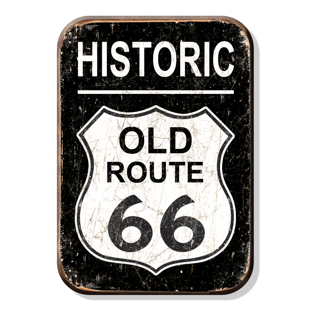 Route 66 Historic Road Magnet (2.5" x 3.5") - Jones Peak