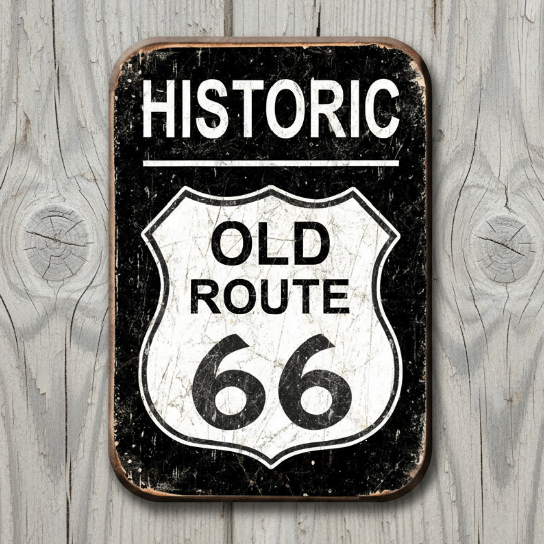 Route 66 Historic Road Magnet (2.5" x 3.5") - Jones Peak
