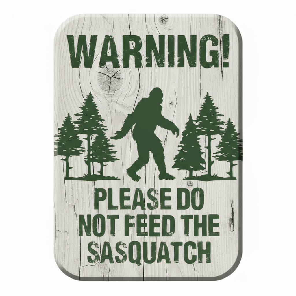 Sasquatch Do Not Feed Magnet (2.5" x 3.5") - Jones Peak