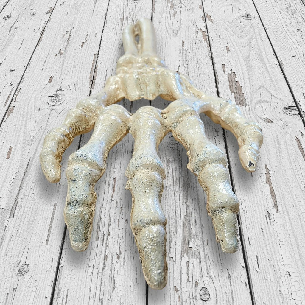 Skeleton Hand Cast Iron Bottle Opener With Antique Finish (6.5" Long) - Jones Peak