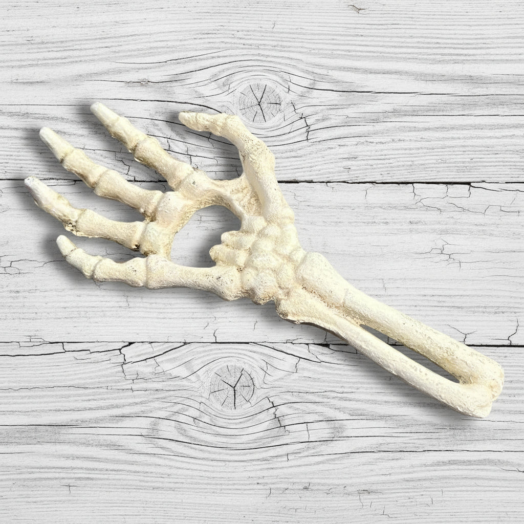Skeleton Hand Cast Iron Bottle Opener With Antique Finish (6.5" Long) - Jones Peak