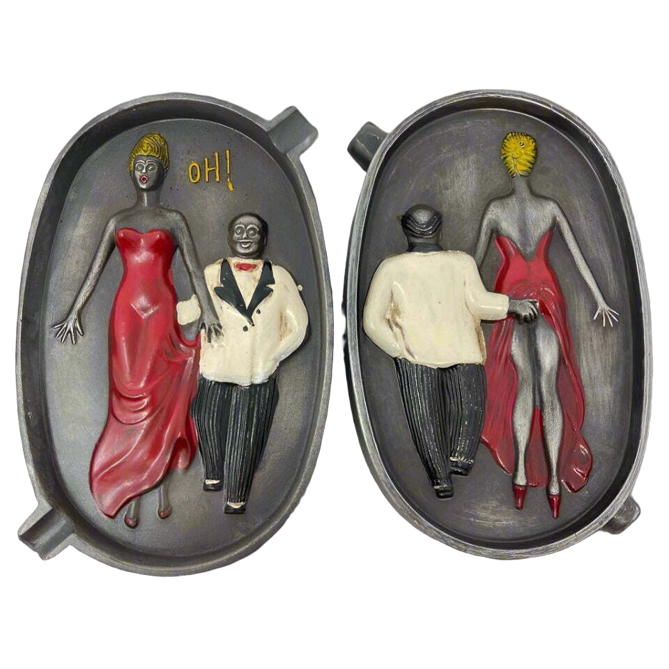 Speakeasy Cast Iron Ashtray With Painted Antique Finish