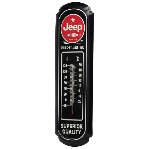 Jeep Glow - in - the - Dark Wall Thermometer (8.5" x 27") - Jones Peak