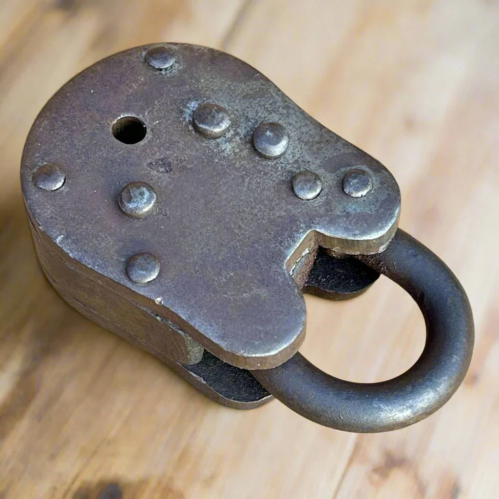 San Quentin Death Row Cast Iron Gate Lock With Keys & Brass Tag (2.5" x 1.5") - Jones Peak