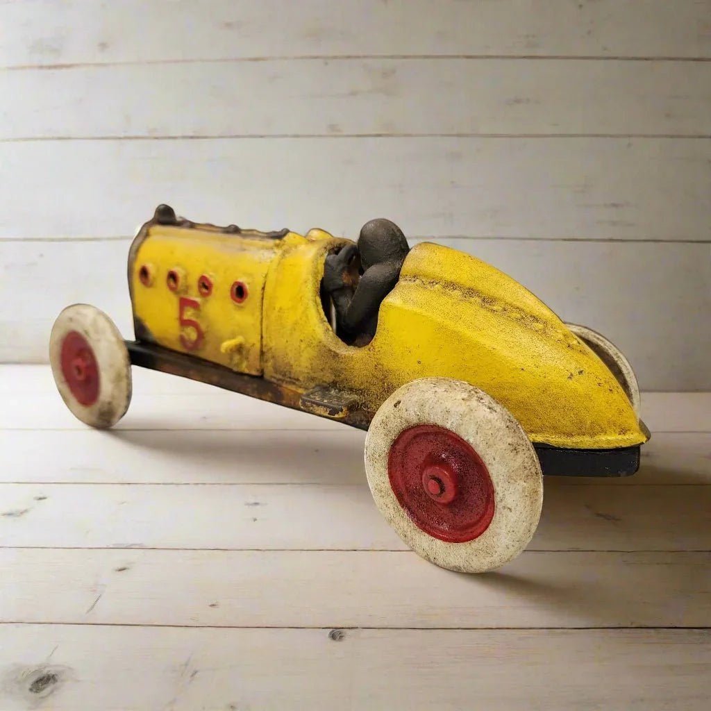 Yellow Racer Cast Iron Car - Jones Peak