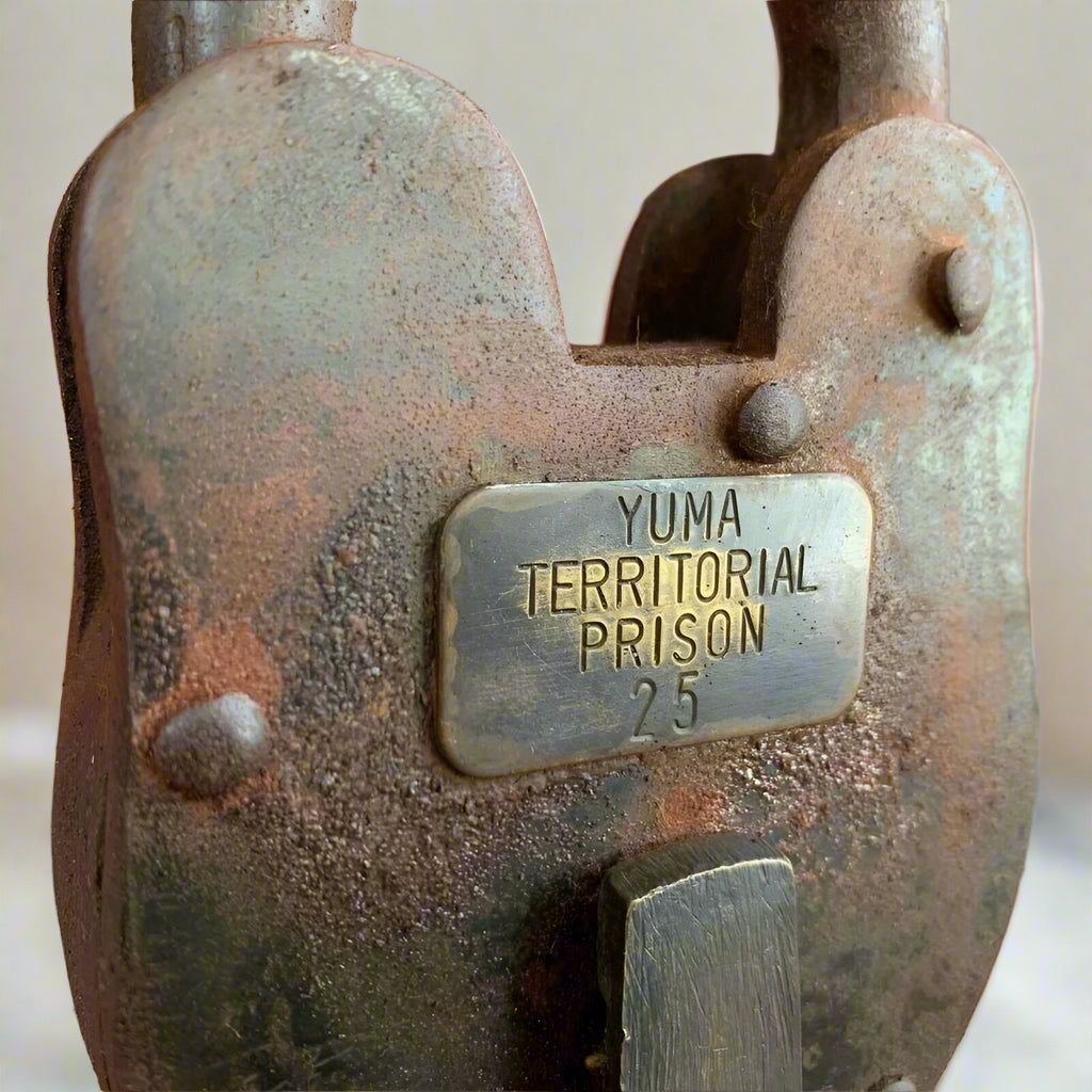 Yuma Territorial Prison Cast Iron Lock & Keys With Antique Finish (3" x 5") - Jones Peak