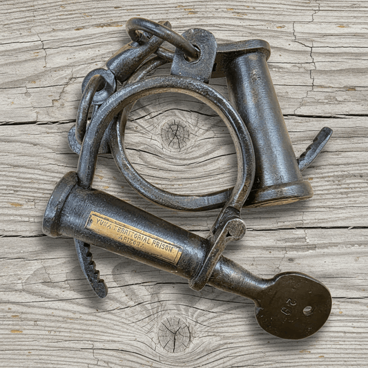 Yuma Territory Arizona Prison Cast Iron Adjustable Handcuffs (12.5" Long) - Jones Peak