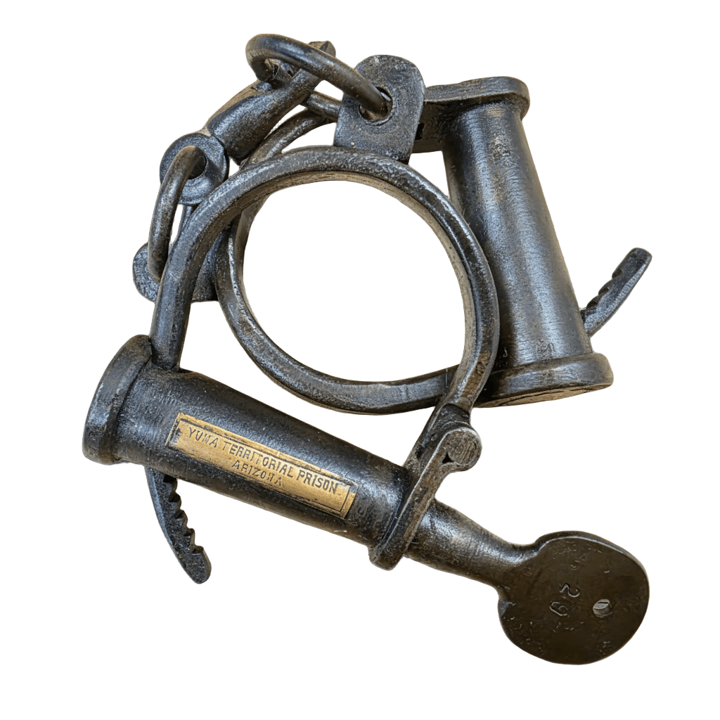 Yuma Territory Arizona Prison Cast Iron Adjustable Handcuffs (12.5" Long) - Jones Peak