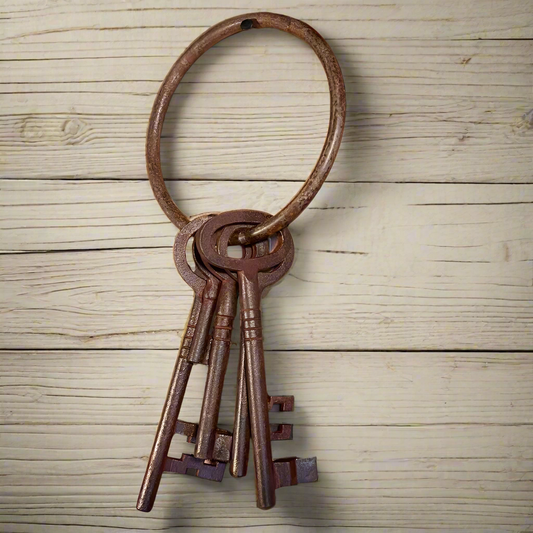 Jailhouse Keys Cast Iron With Antique Finish (3" - 6" Long)