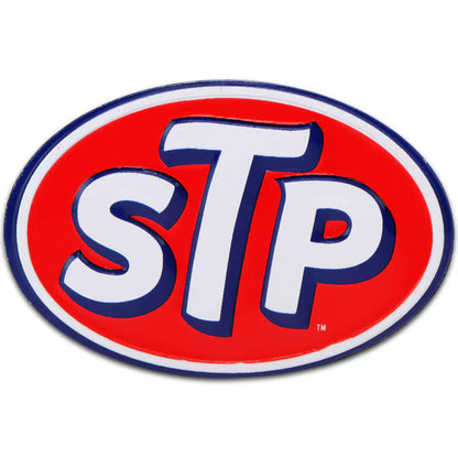 STP Logo Embossed Metal Magnet (3" x 2")