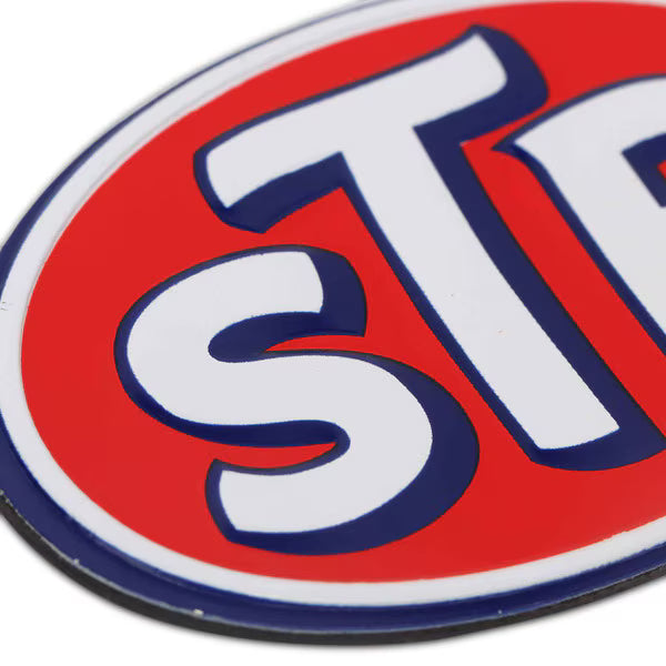 STP Logo Embossed Metal Magnet (3" x 2")