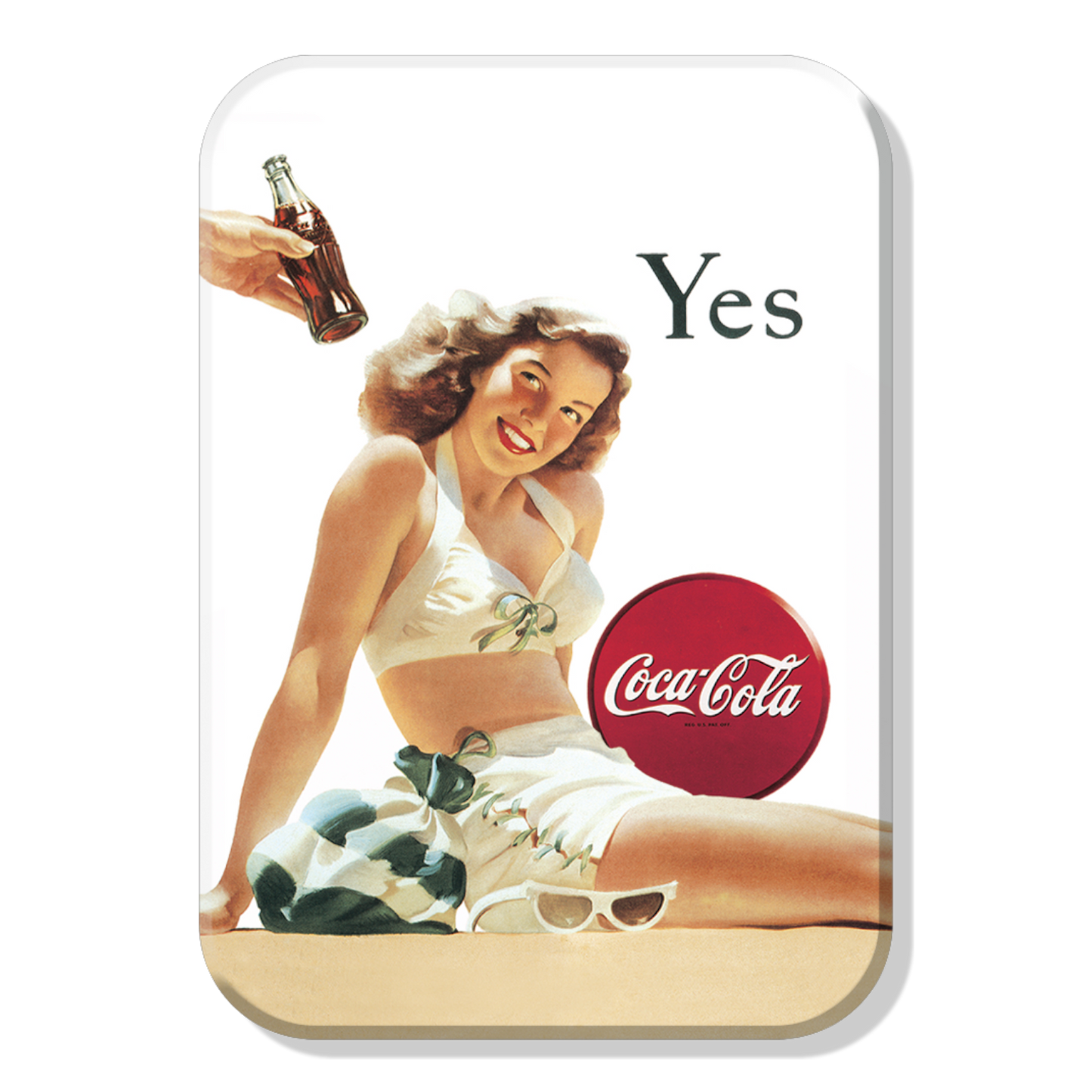 Coca-Cola Yes Advertising Magnet (2.5" x 3.5")