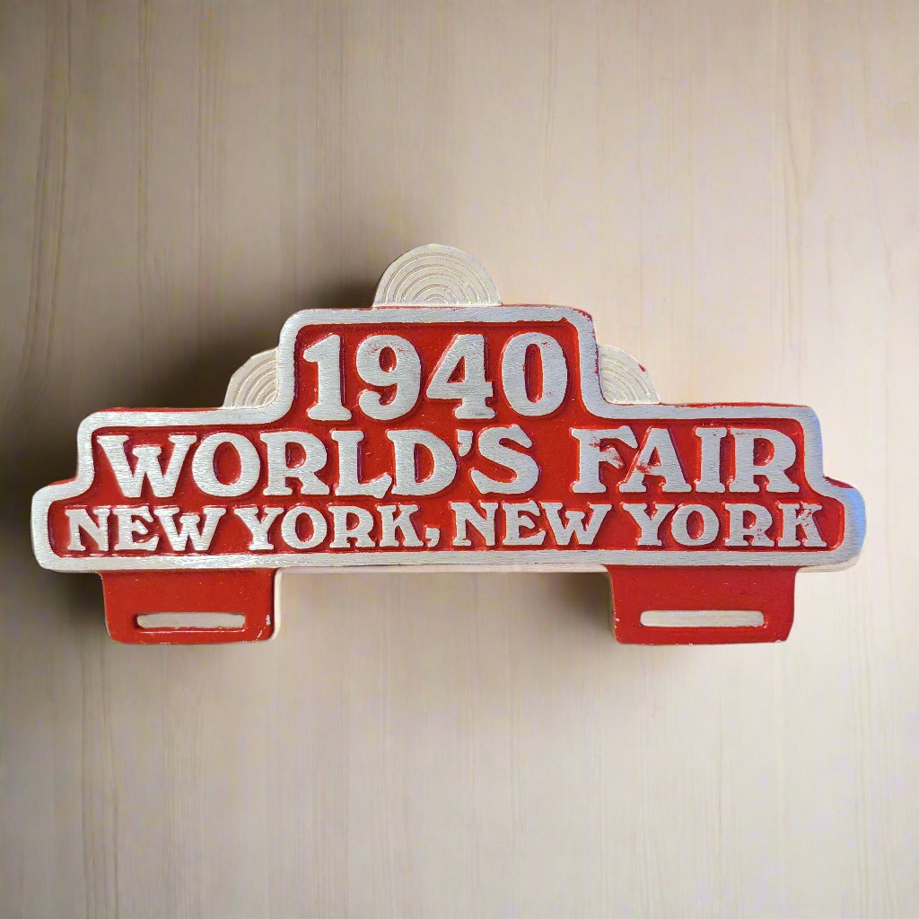 World's Fair New York 1940 License Plate FOB Topper (11" x 9.75)