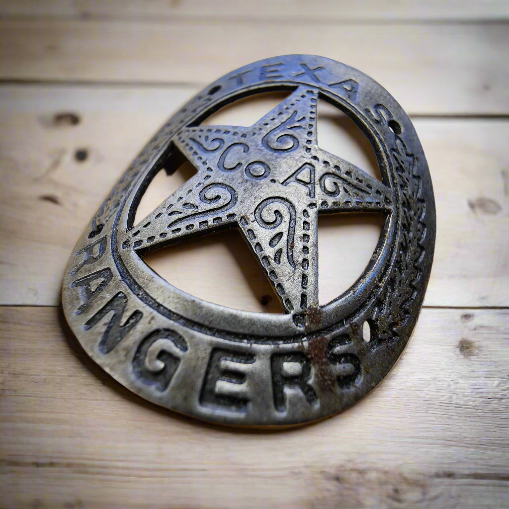 Texas Rangers Gun Butt Tag (1.75" x 1.5")