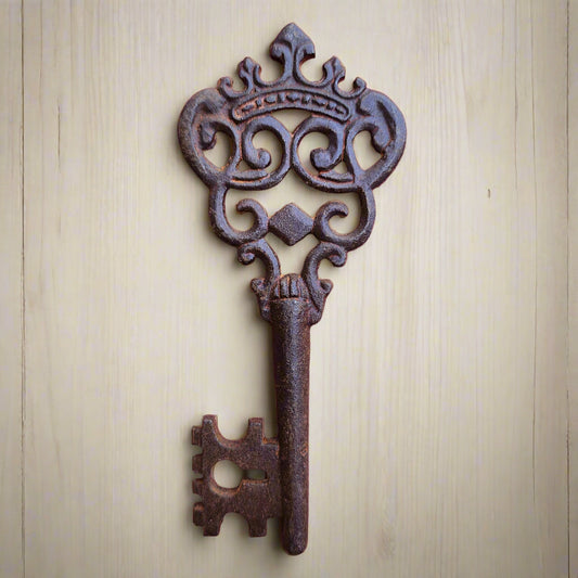 Crown Cast Iron Key With Antique Finish (5" x 2")