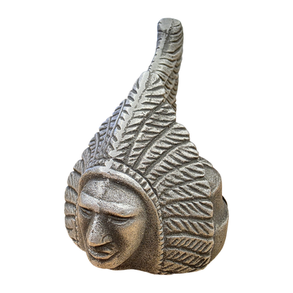 Indian Motorcycle Aluminum Paperweight With Embossed Logo And Antique Finish (3.25" x 3")