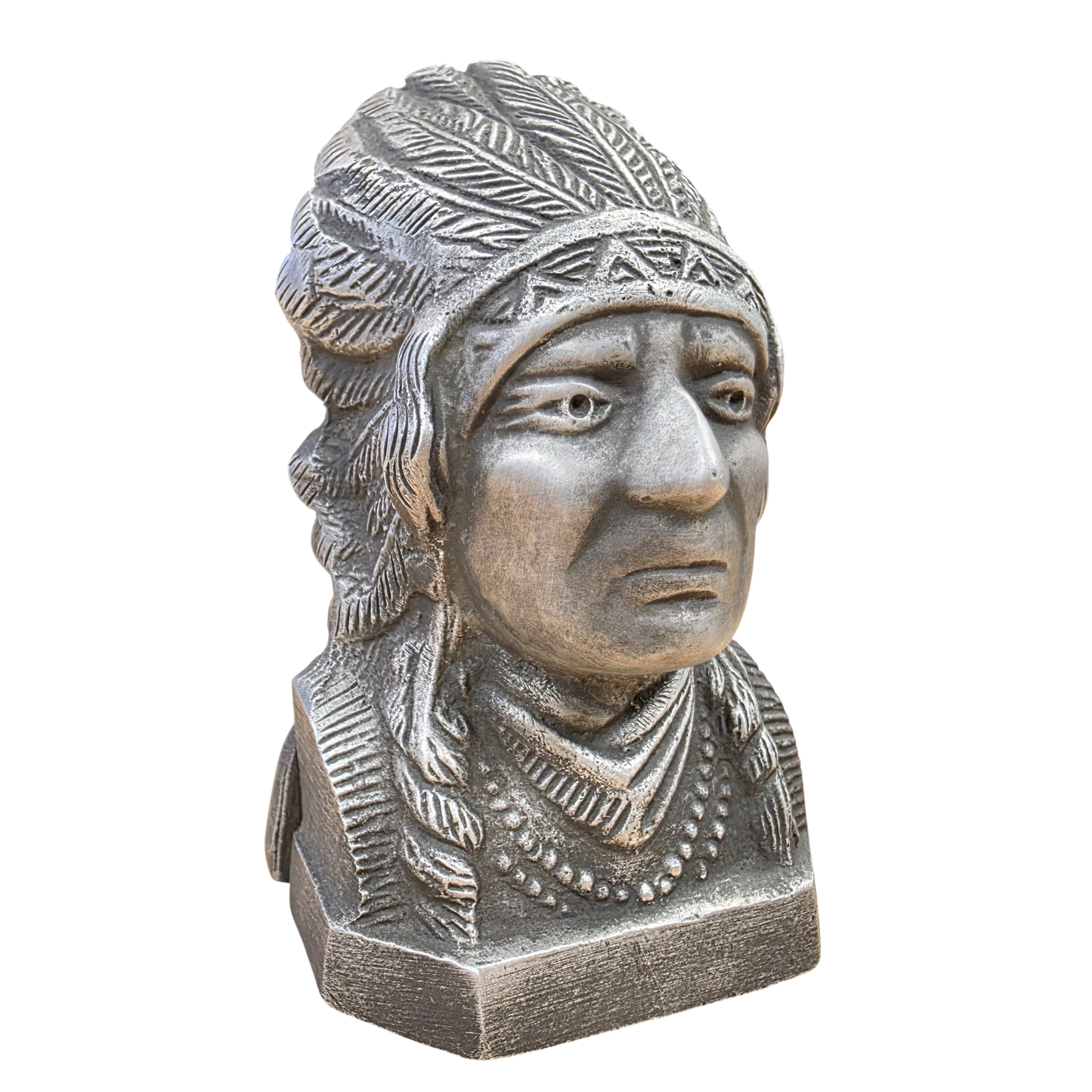 Indian Motorcycle Aluminum Coin Bank With Copper Tag And Antique Finish (4.75" x 2.75")