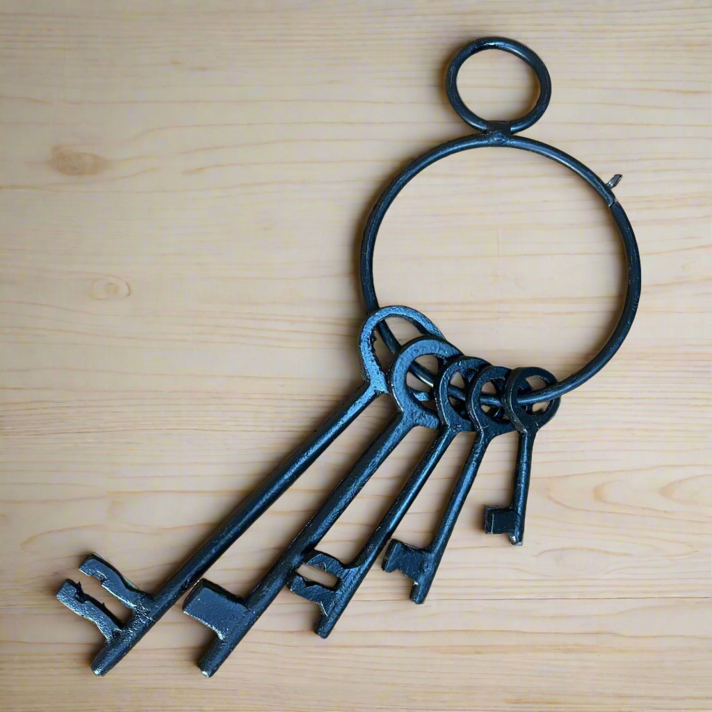 Jailhouse Keys Metal With Painted Black Finish (2" - 6" Long)