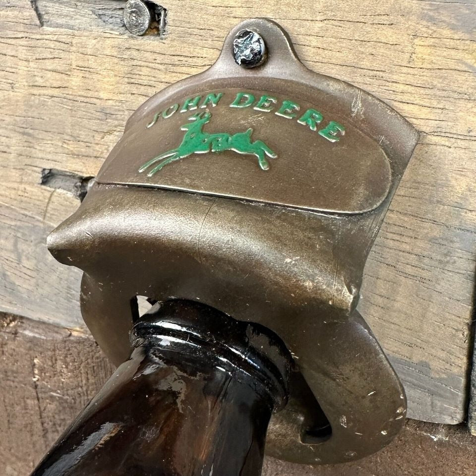 John Deere Die Cast Metal Wall Mounted Bottle Opener (3.25" X 2.5")