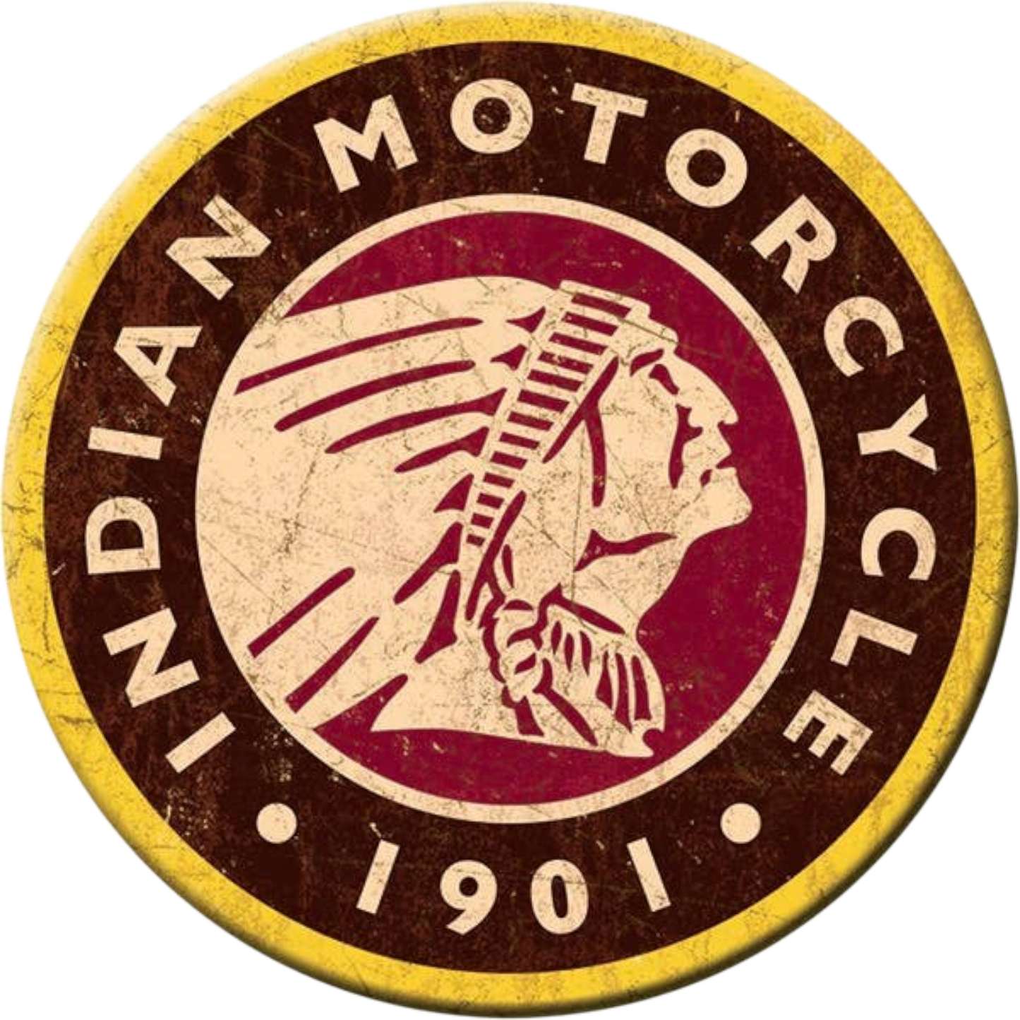 Indian Motorcycle 1901 Logo Magnet (3" Round)