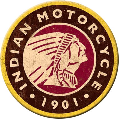 Indian Motorcycle 1901 Logo Magnet (3" Round)