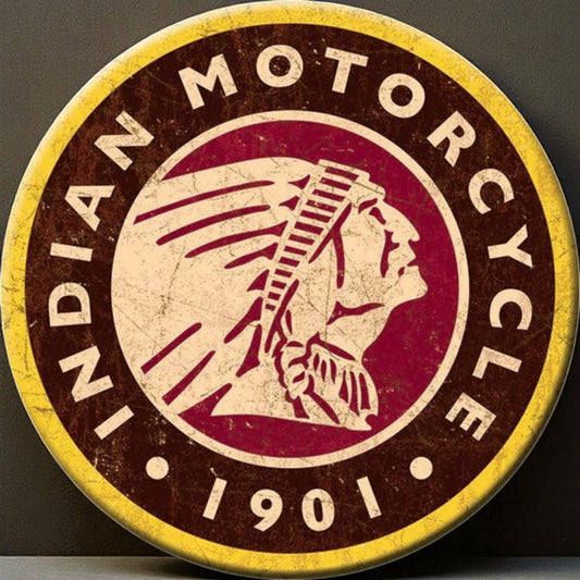 Indian Motorcycle 1901 Logo Magnet (3" Round)