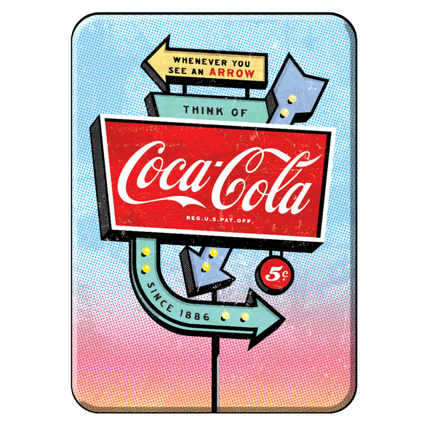Coca-Cola Since 1866 Marquee Magnet (2.5" x 3.5")