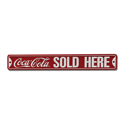 Coca-Cola Sold Here Street Sign (6.25" x 1")