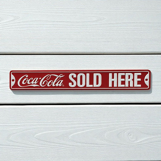 Coca-Cola Sold Here Street Sign (6.25" x 1")