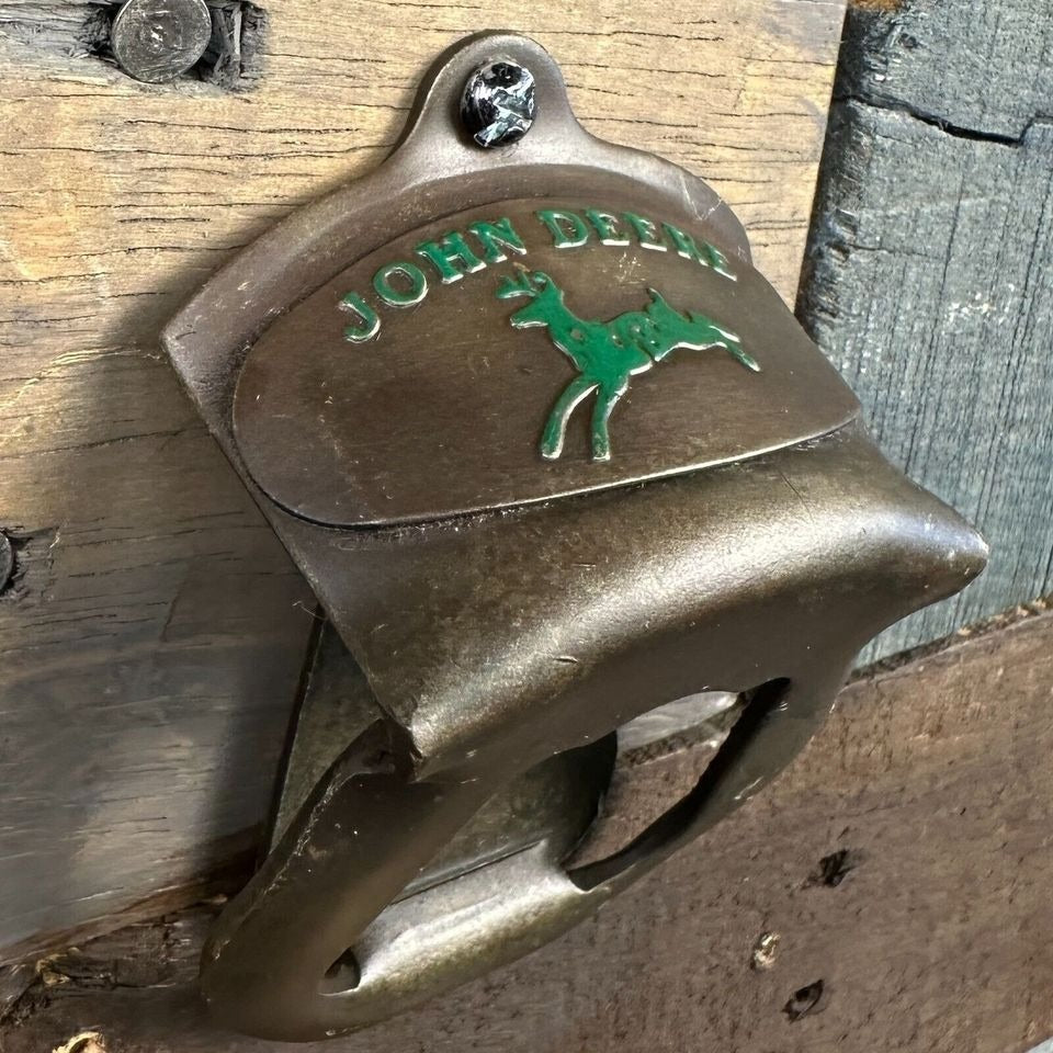 John Deere Die Cast Metal Wall Mounted Bottle Opener (3.25" X 2.5")