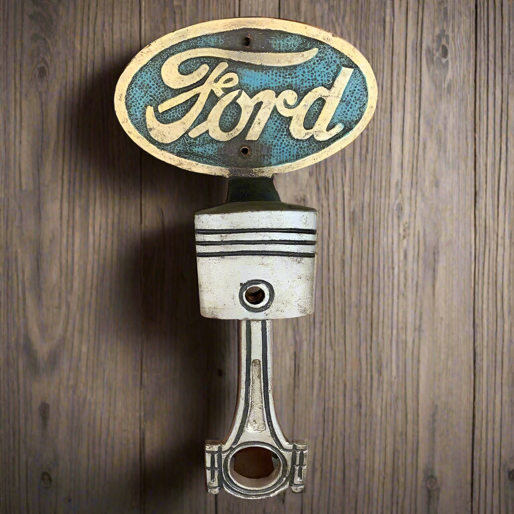 Ford Cast Iron Door Handle With Painted Antique Finish (9.5" x 4.5")