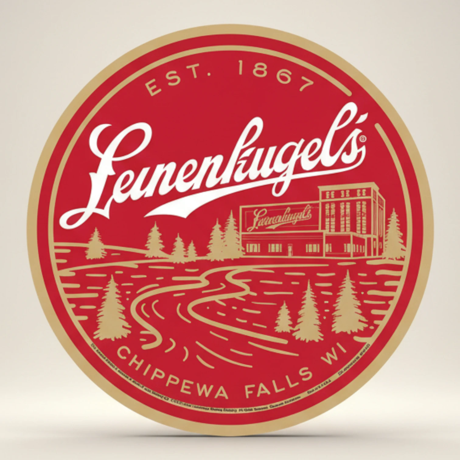 Leinenkugel’s Est. 1867 Round Embossed Metal Wall Sign