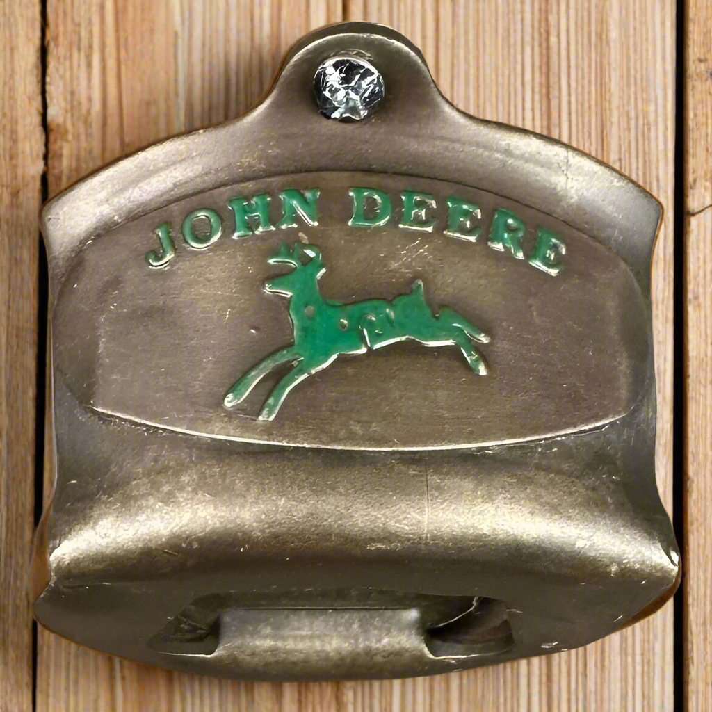 John Deere Die Cast Metal Wall Mounted Bottle Opener (3.25" X 2.5")