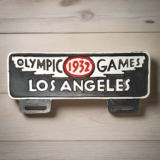 Olympic Games 1932 Los Angeles License Plate FOB Topper (11" x 9.75")