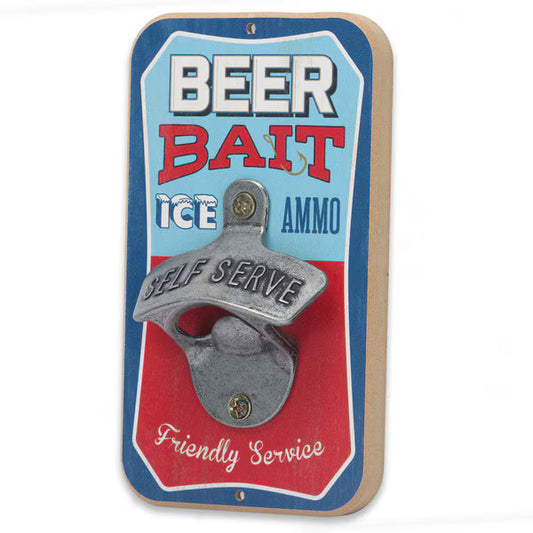 Beer Bait Ice Ammo Wall Bottle Opener (3.5" x 6")