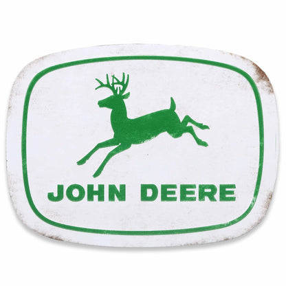 John Deere Logo Rustic Metal Magnet (3" x 2.25")